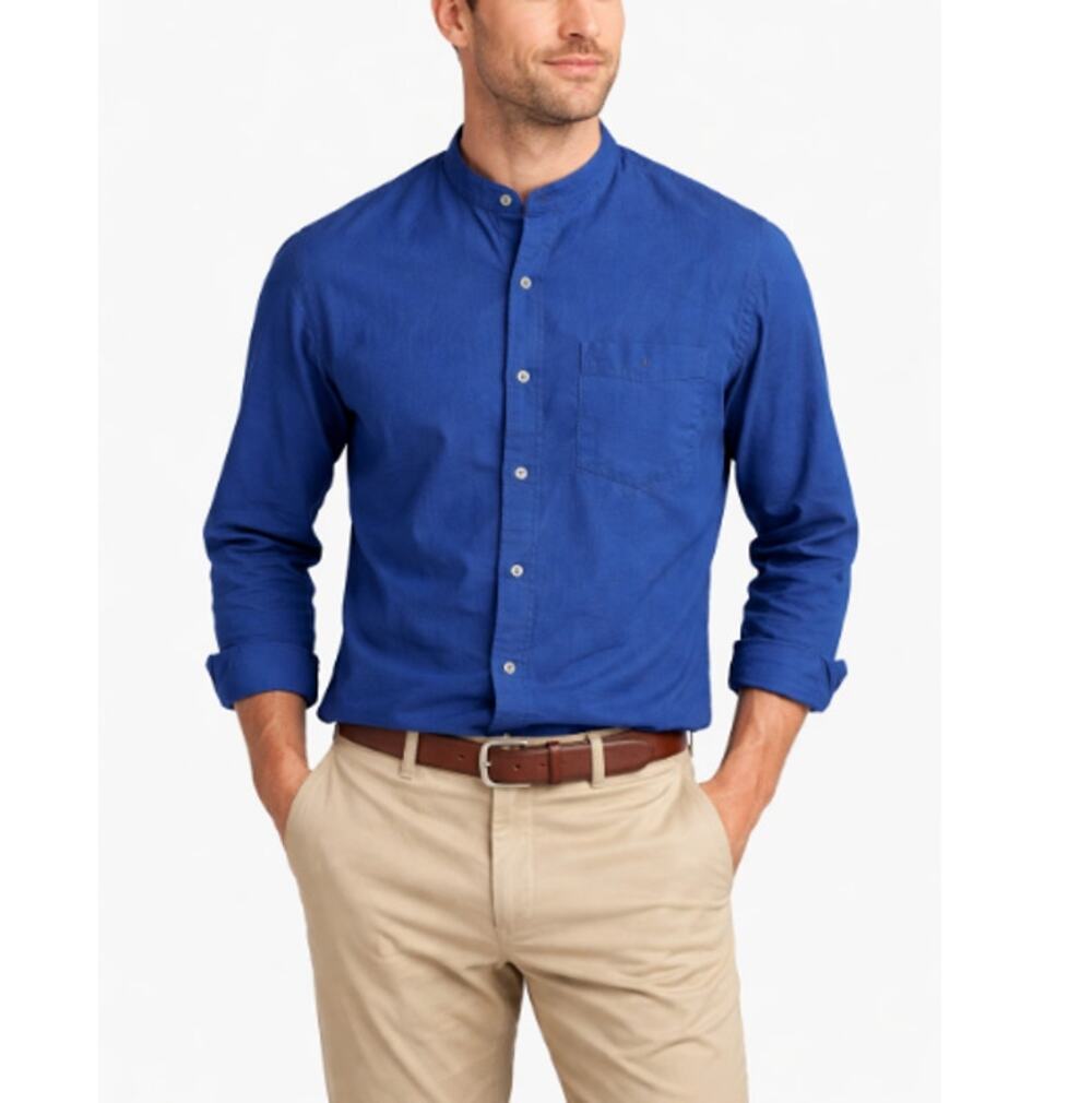 New AG Adriano Goldschmied Men’s Blue Long Sleeve Button Down Shirt Size M